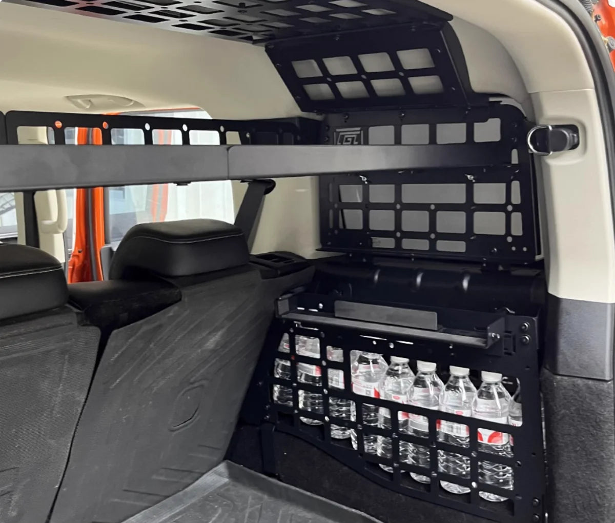 GWM Tank 300 2020-2024 Rear Trunk MOLLE Storage Panel Organizer Aluminum Alloy Black