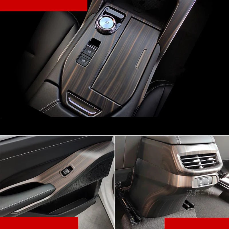 Haval 3rd Gen H6 2023 Interior Trim Kit | Sandalwood Grain Carbon Fiber Panel Set