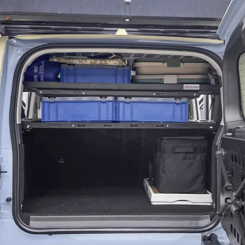 GWM Tank 300 2020-2024 Rear Trunk MOLLE Storage Panel Organizer Aluminum Alloy Black