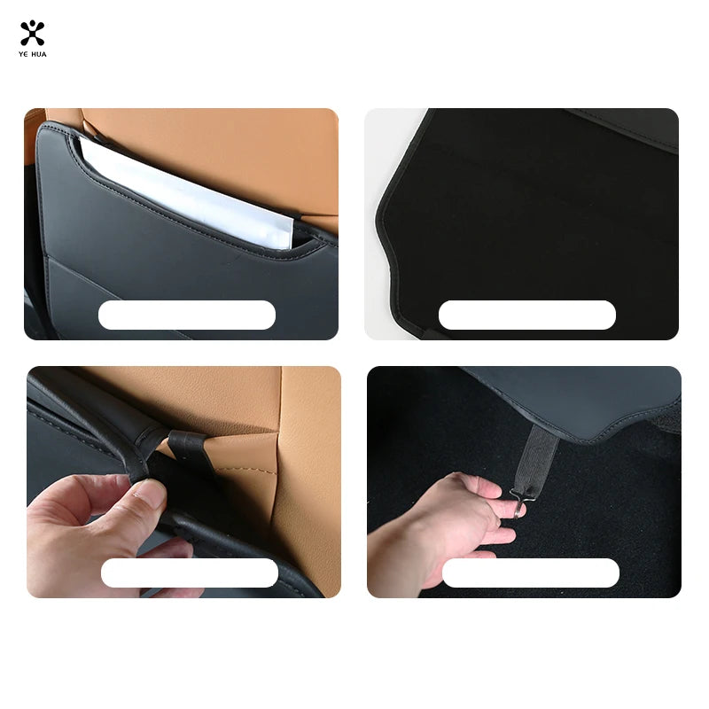 Custom Leather Anti-Kick Seat Back Protector for Great Wall Haval H5 II 2023 2024 Full Surrounded Auto Interior Accessories