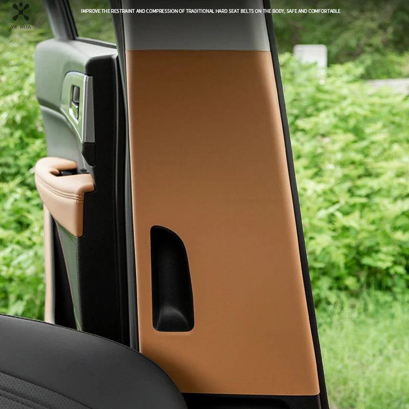 Carbon Fiber B-Pillar Protective Sticker for Great Wall Haval H5 II 2023 2024 Anti-Scratch Pad