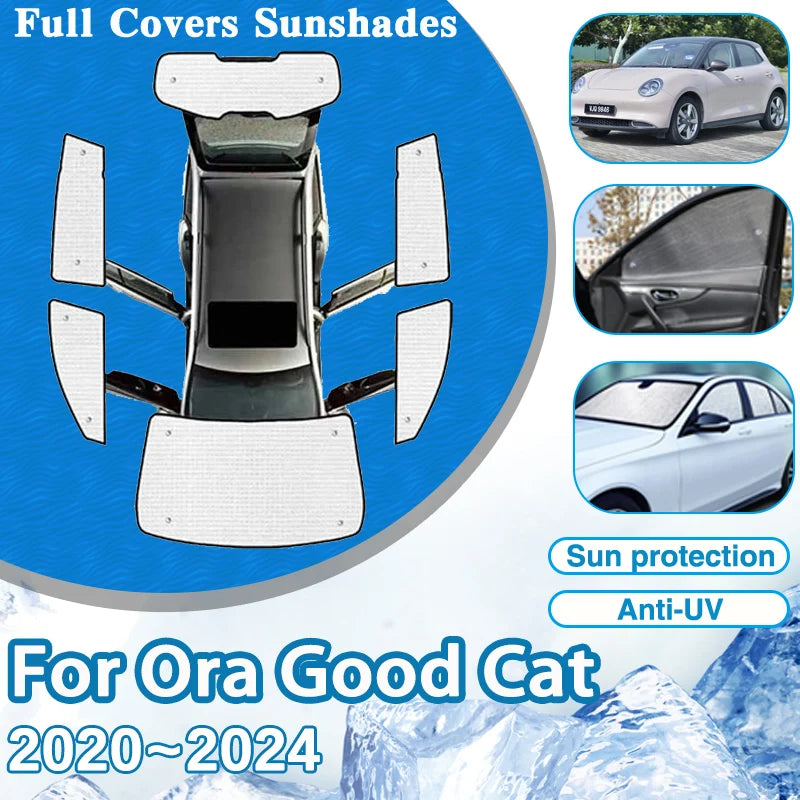 Custom Fit Car Windshield Sun Shade Visor for Ora Good Cat Funky Cat 2020 2021 2022 2023 2024 UV Blocking Interior Protector