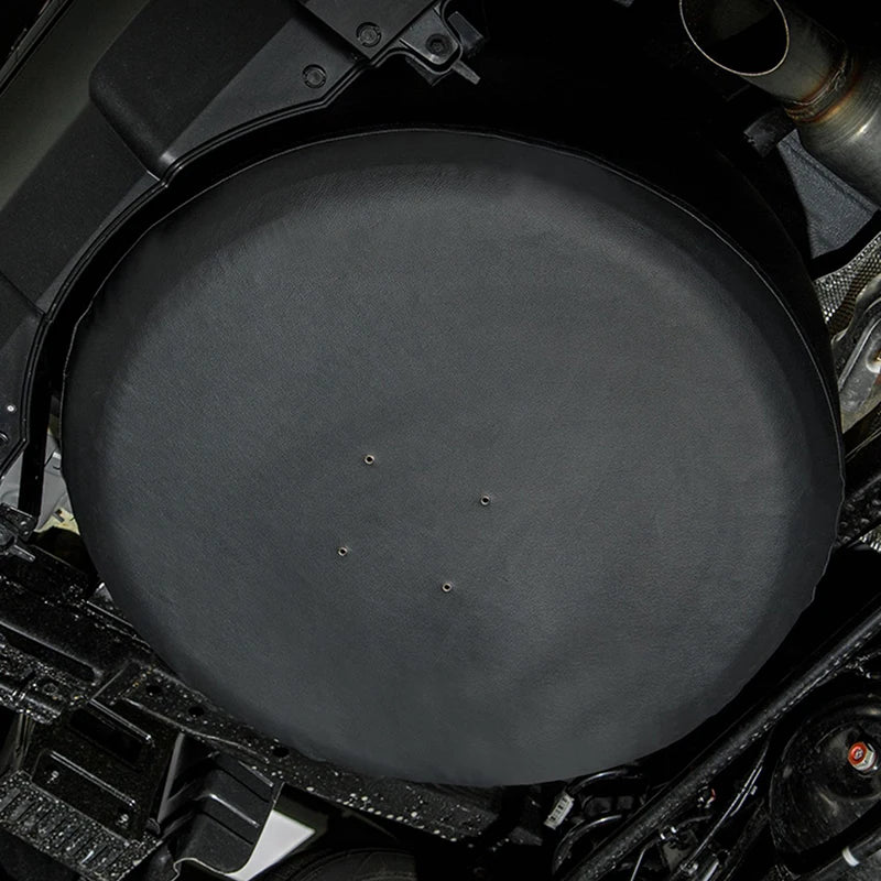 Leather Spare Tire Cover for Great Wall HAVAL H5 II 2023 2024 -Black Tyre Protector Accessories