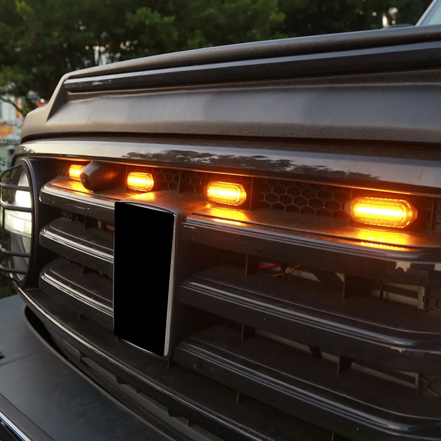 1 Set Great Wall GWM Tank 300 2020-2024 Front Center Grille Lights Headlights Decor - Custom Fit LED Accent Trim