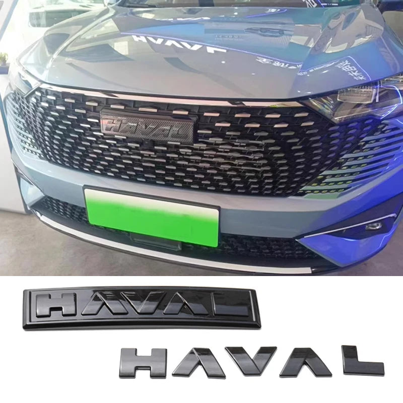 1pc Front Grille Black Logo Emblem for GWM Haval H6 PHEV 3rd Gen Great Wall Car Badge