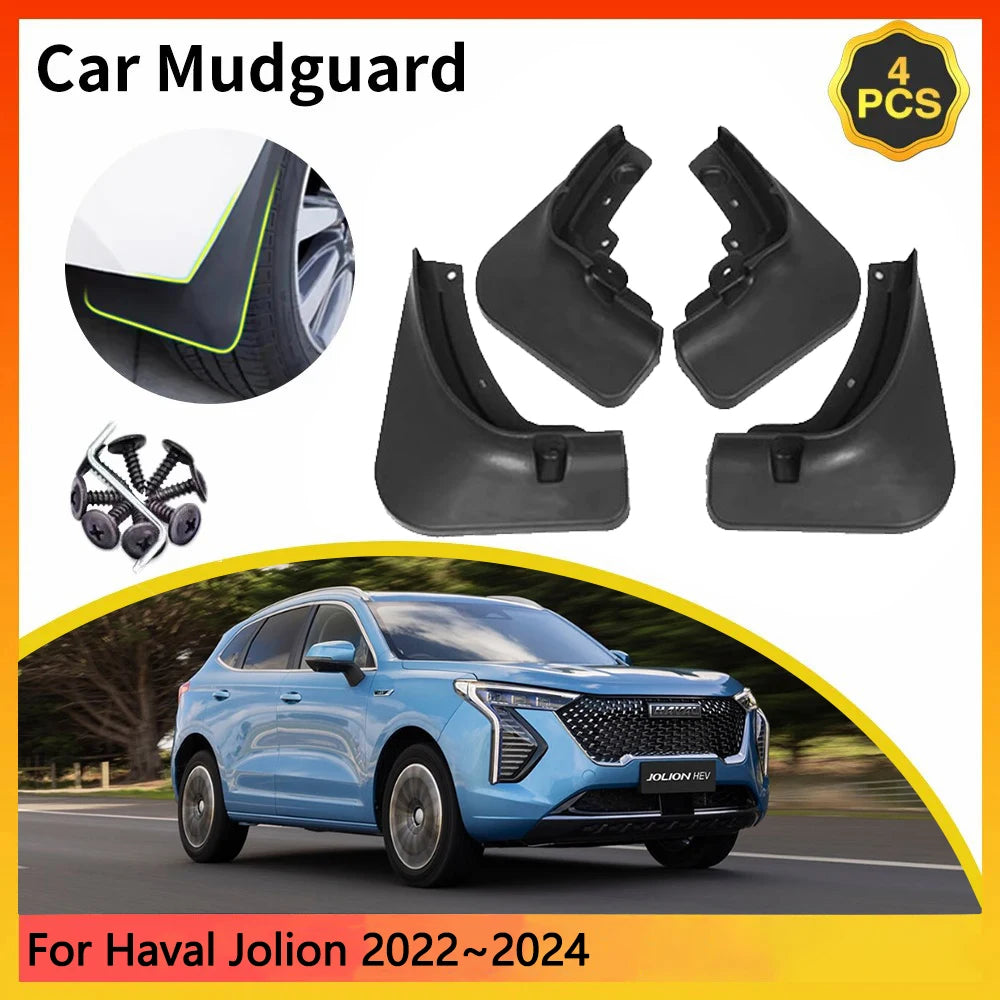 Custom Fit ABS Mudguards for Haval Jolion 2022 2023 2024 Front and Rear Wheel Set
