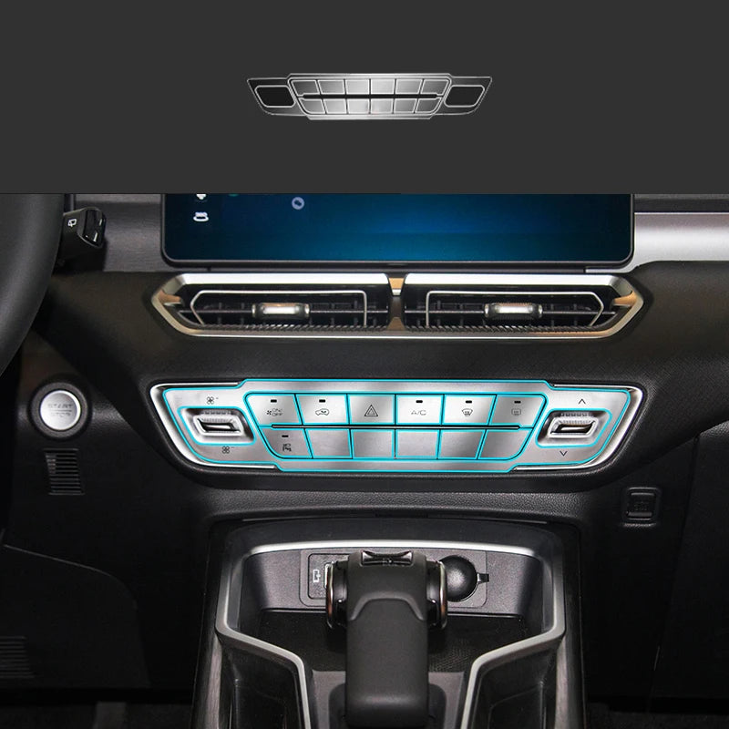 TPU Anti-Scratch Protective Film for Great Wall Haval H5 II 2023 2024 Gear Panel Interior Screen