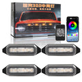 4pcs GWM Tank 300 Front Grille Lights | Yellow Eagle Eye Daytime Running Lamps | Raptor Style LED Driving Lights