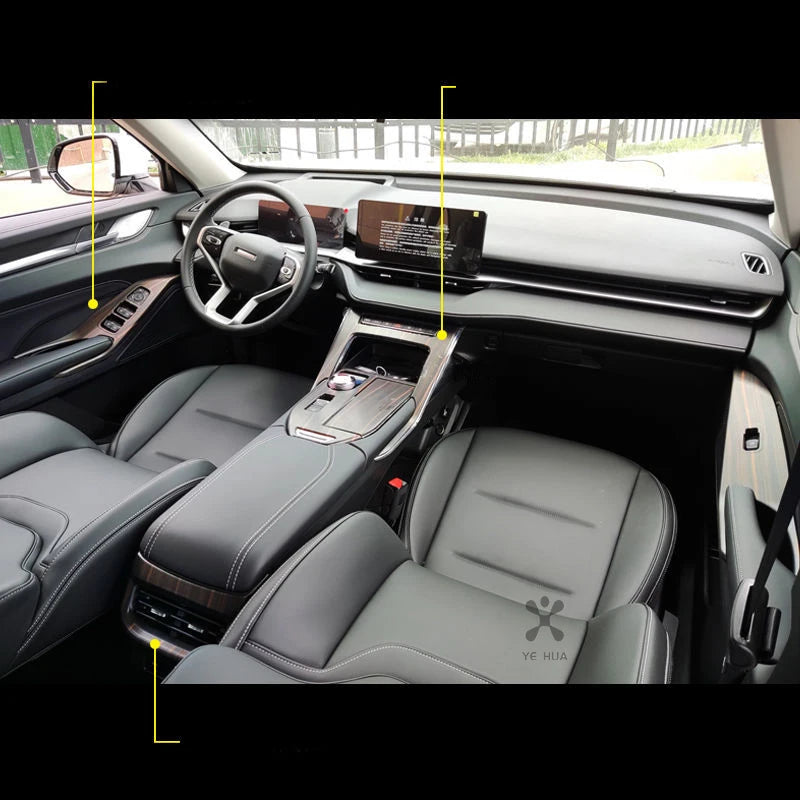Haval 3rd Gen H6 2023 Interior Trim Kit | Sandalwood Grain Carbon Fiber Panel Set