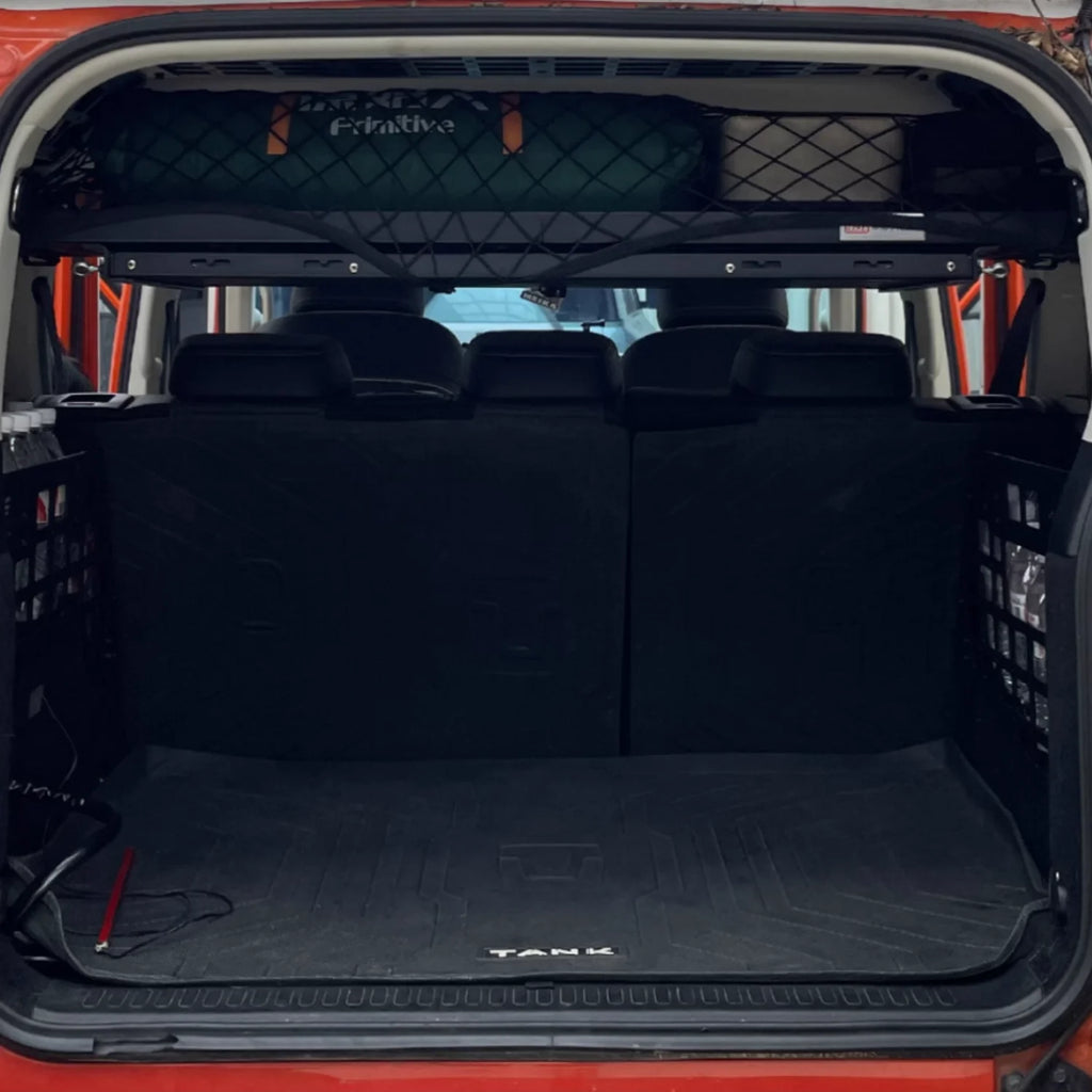 GWM Tank 300 2020-2024 Rear Trunk MOLLE Storage Panel Organizer Aluminum Alloy Black