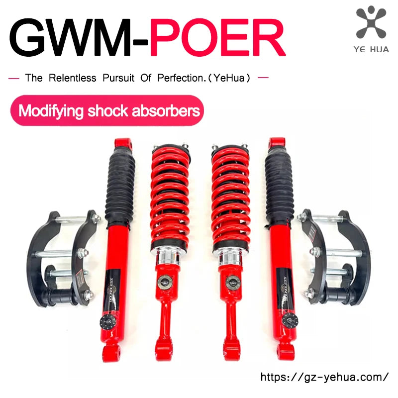 Great Wall Poer GWM Poer 2019-2023 Nitrogen Shock Absorber Lifting Kit | Adjustable Height