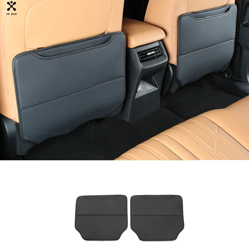 Custom Leather Anti-Kick Seat Back Protector for Great Wall Haval H5 II 2023 2024 Full Surrounded Auto Interior Accessories