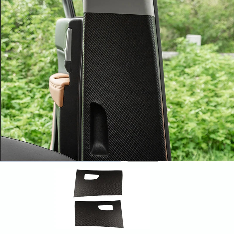 Carbon Fiber B-Pillar Protective Sticker for Great Wall Haval H5 II 2023 2024 Anti-Scratch Pad