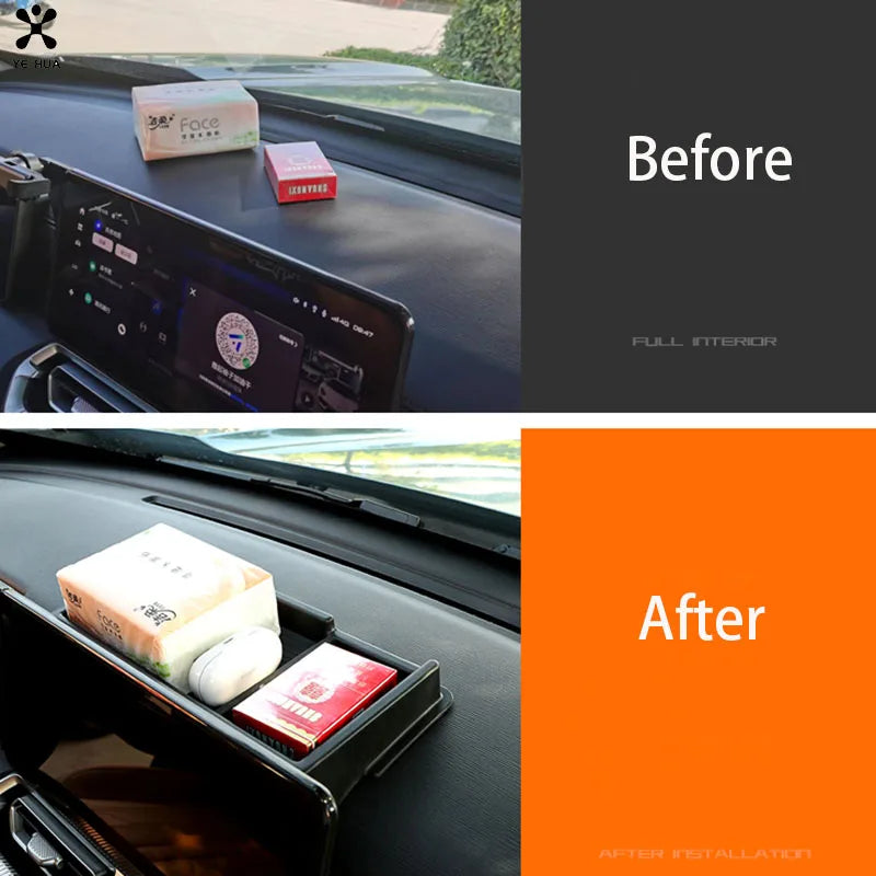 Great Wall Haval H5 II 2023 2024 Screen Rear Hidden Storage Box -Tray & Tissue Box Accessories