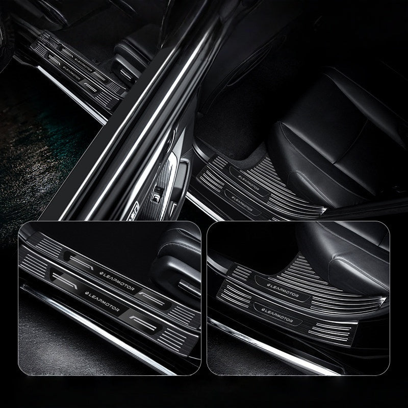Custom Stainless Steel Door Sill Protector for Leapmotor A10 B01 B10 D19 D99 C10 C11 C16 T03 Anti Scratch Entry Guard
