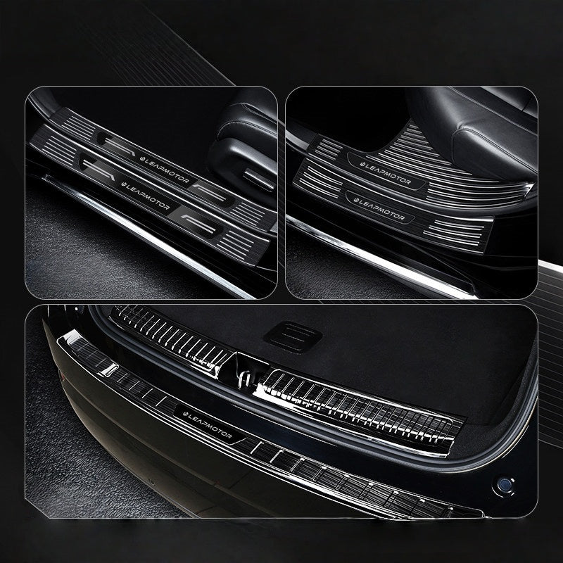 Custom Stainless Steel Door Sill Protector for Leapmotor A10 B01 B10 D19 D99 C10 C11 C16 T03 Anti Scratch Entry Guard