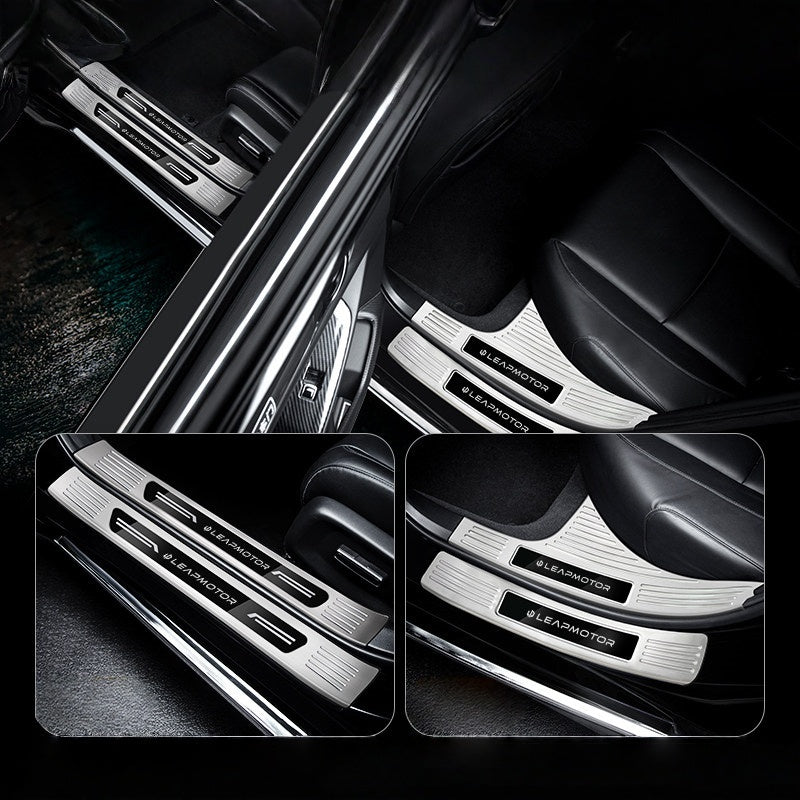 Custom Stainless Steel Door Sill Protector for Leapmotor A10 B01 B10 D19 D99 C10 C11 C16 T03 Anti Scratch Entry Guard