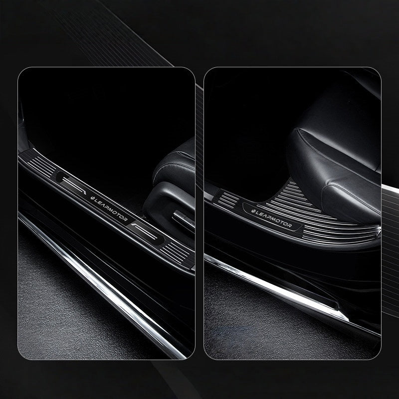 Custom Stainless Steel Door Sill Protector for Leapmotor A10 B01 B10 D19 D99 C10 C11 C16 T03 Anti Scratch Entry Guard