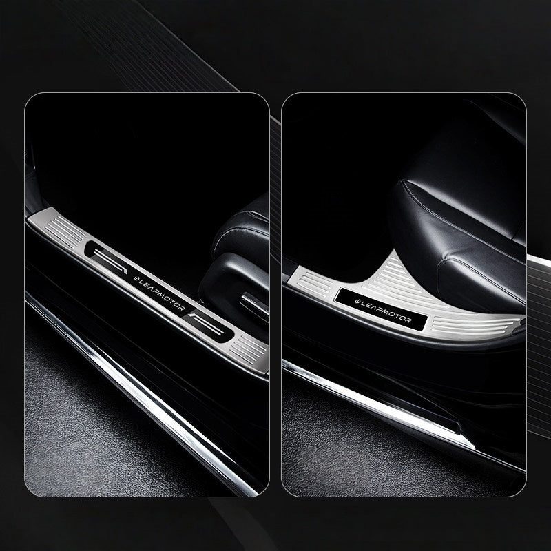 Custom Stainless Steel Door Sill Protector for Leapmotor A10 B01 B10 D19 D99 C10 C11 C16 T03 Anti Scratch Entry Guard