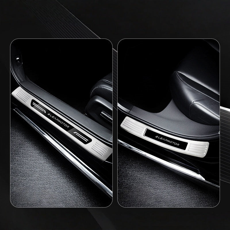Custom Stainless Steel Door Sill Protector for Leapmotor A10 B01 B10 D19 D99 C10 C11 C16 T03 Anti Scratch Entry Guard