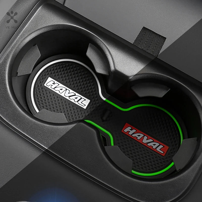Custom Car Coasters Mats for Haval H6 LHD 2021-2023 GT 3rd Gen - Silicone Cup Holder Inserts