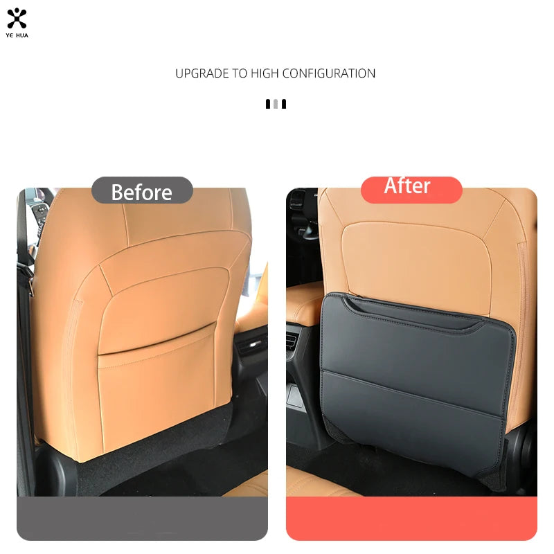 Custom Leather Anti-Kick Seat Back Protector for Great Wall Haval H5 II 2023 2024 Full Surrounded Auto Interior Accessories