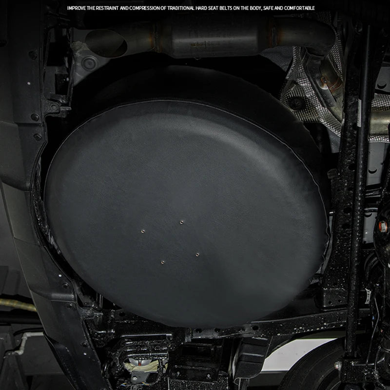Leather Spare Tire Cover for Great Wall HAVAL H5 II 2023 2024 -Black Tyre Protector Accessories