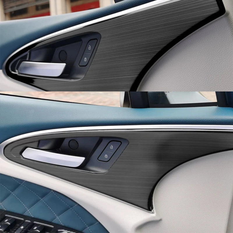 Custom Door Handle Cover Interior Trim For GWM ORA Good Cat 2022 2021 2020 -Carbon Fiber Style Decorative Protector