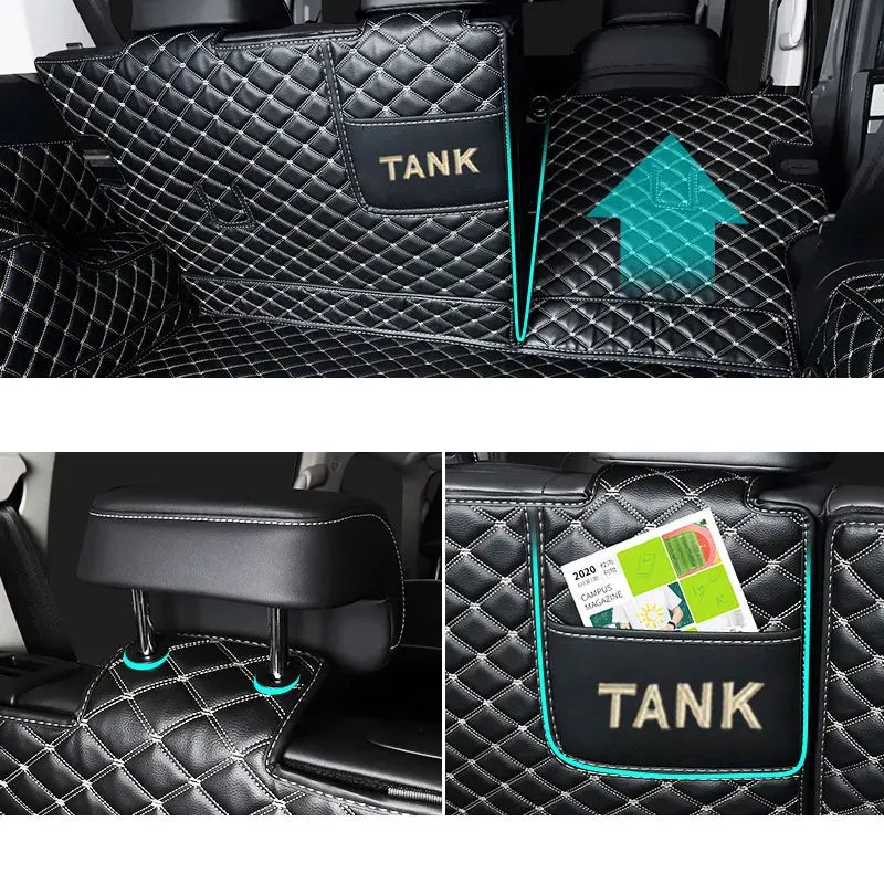 Custom Fit Rear Trunk Mat Leather Cargo Liner for GWM TANK 300 2022 2023 Accessories
