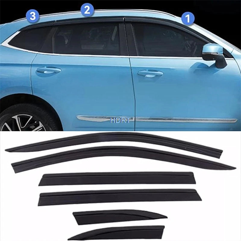 Custom Window Deflectors for Great Wall GWM Haval Jolion 2021+ | Wind Sun Rain Screen Shelter Visor