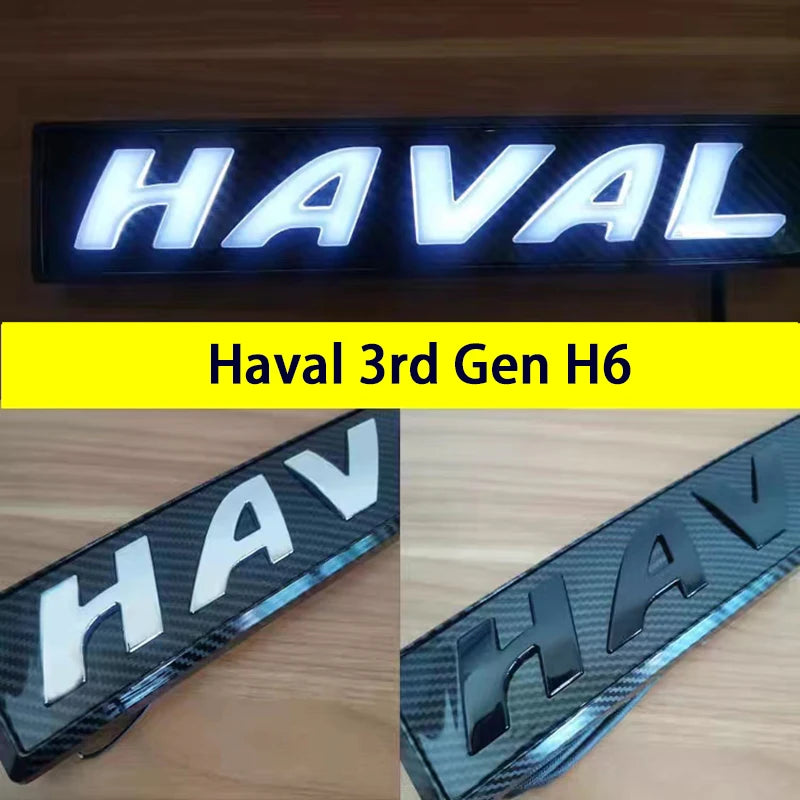 LED Front Badge Light Emblem for Great Wall GWM Haval H6 3rd Gen 2022 2023 -Auto Decal Upgrade