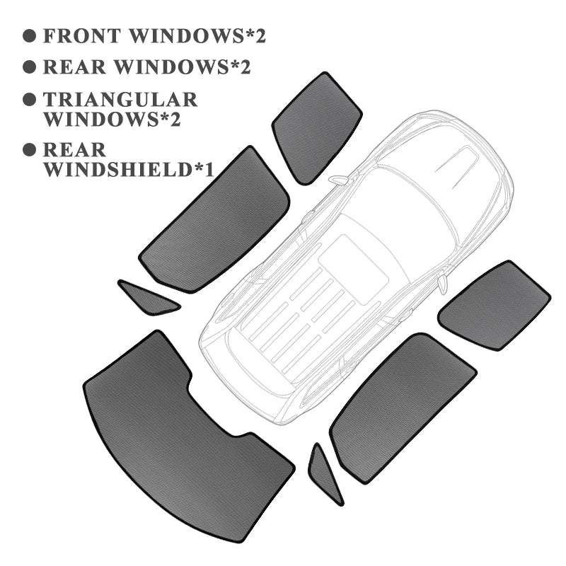 GWM Haval Jolion 2020-2024 Magnetic Car Sunshade | Front Rear Windshield & Side Window Sun Shade
