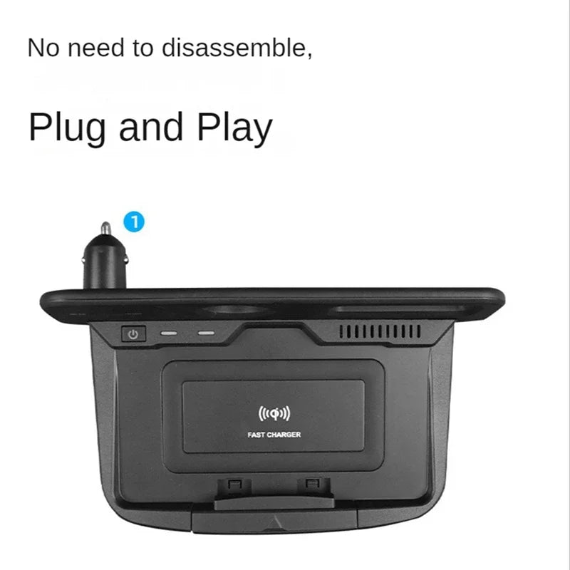 15W Qi Wireless Car Charger Fast Charging Pad for WEY Tank 300 Phone Holder