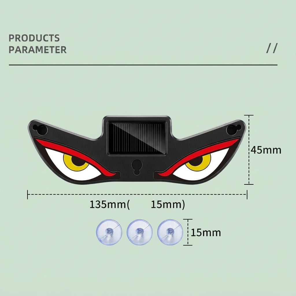 Luce stroboscopica LED solare Devil Eye, segnalatore di avvertimento universale per auto