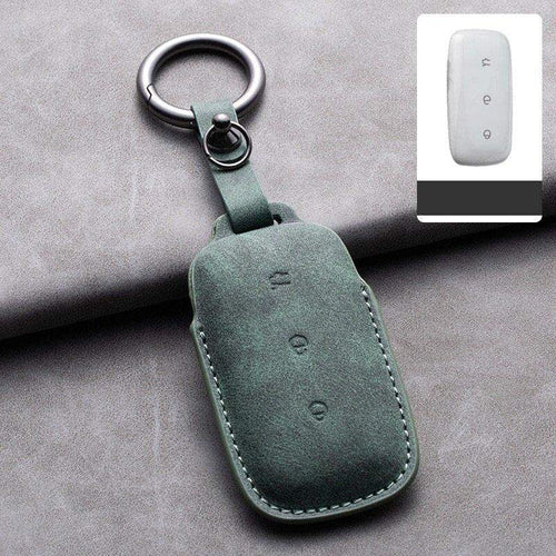 Premium Alcantara-Style Suede Leather Key Fob Protection Cover for Geely EX5 / EM-i | carblaze 2