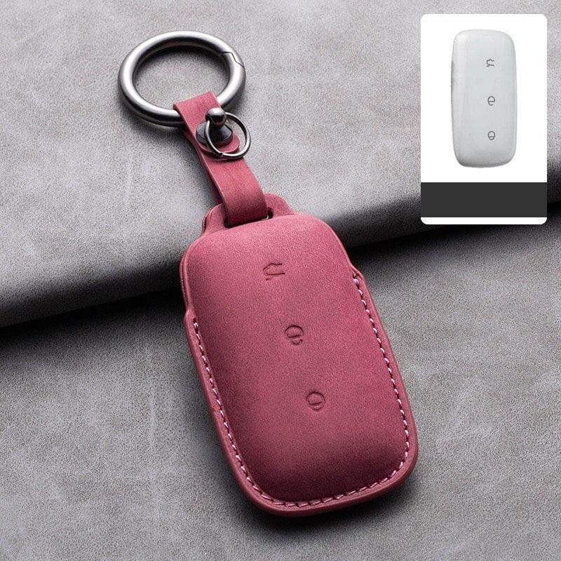 Suede Leather Key Holder for GeelyEX5/Geely Starray EM-i Geely4
