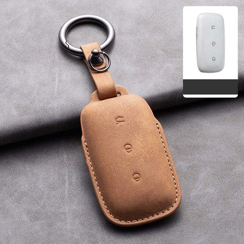Suede Leather Key Holder for GeelyEX5/Geely Starray EM-i Geely5