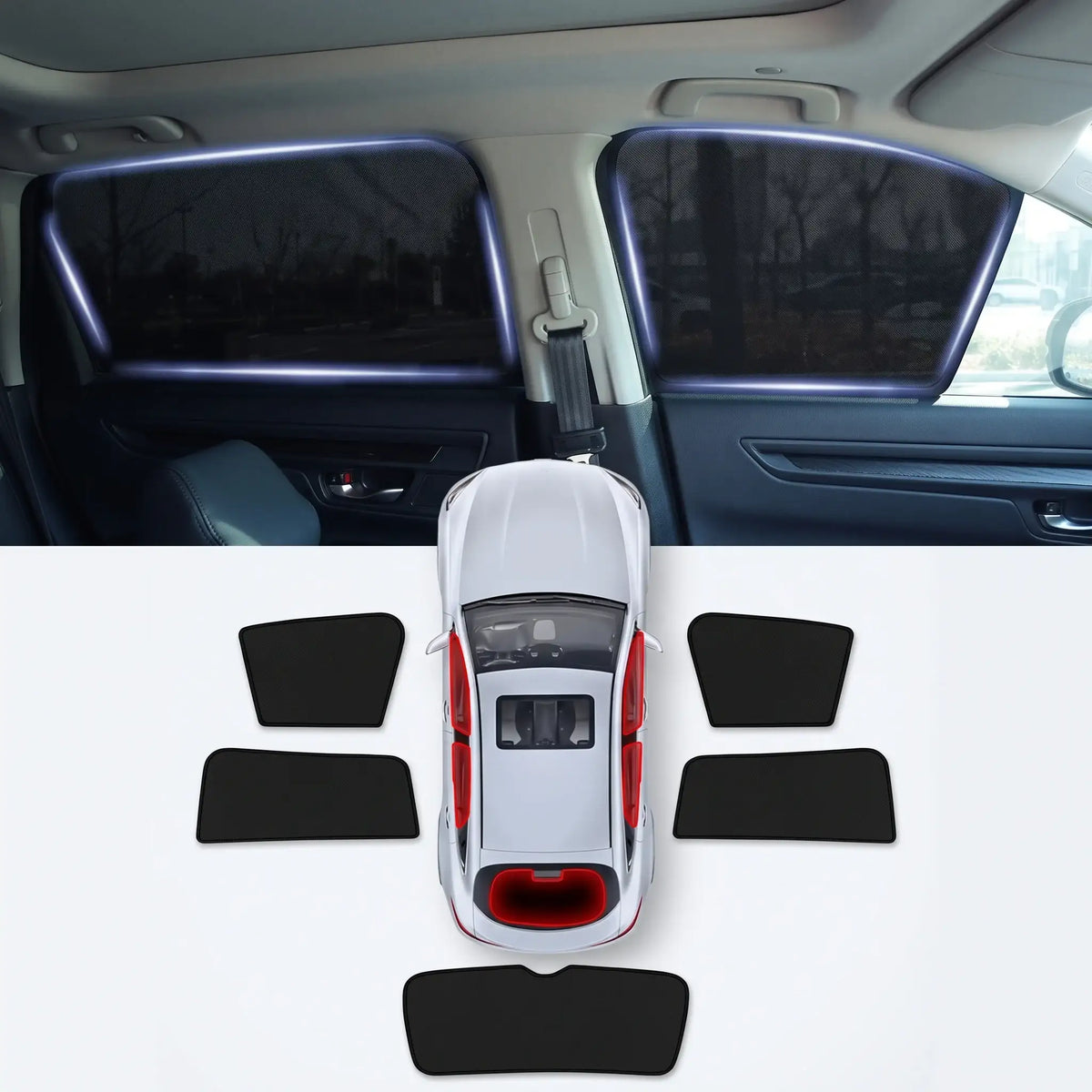 Sunshade Visor Mesh Curtain for Volvo - Privacy, Heat Blocking & Mosquito Protection | carblaze 1