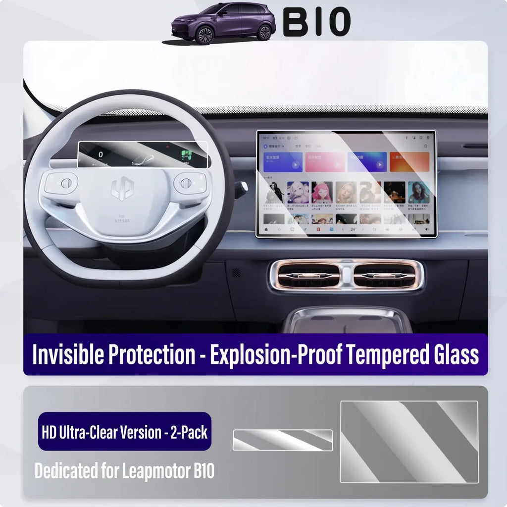 Tempered Glass Screen Protector for Leapmotor B10 Navigation