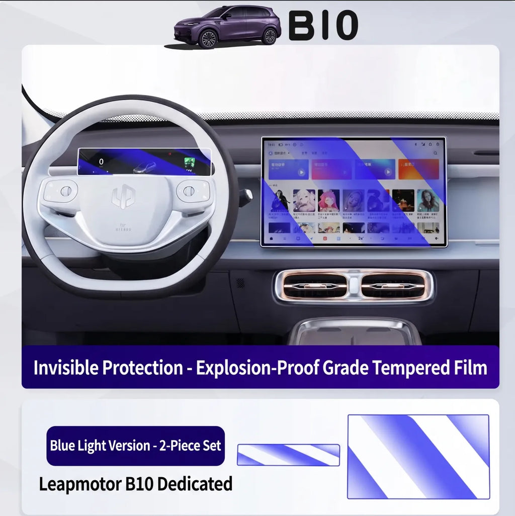 Tempered Glass Screen Protector for Leapmotor B10 Navigation