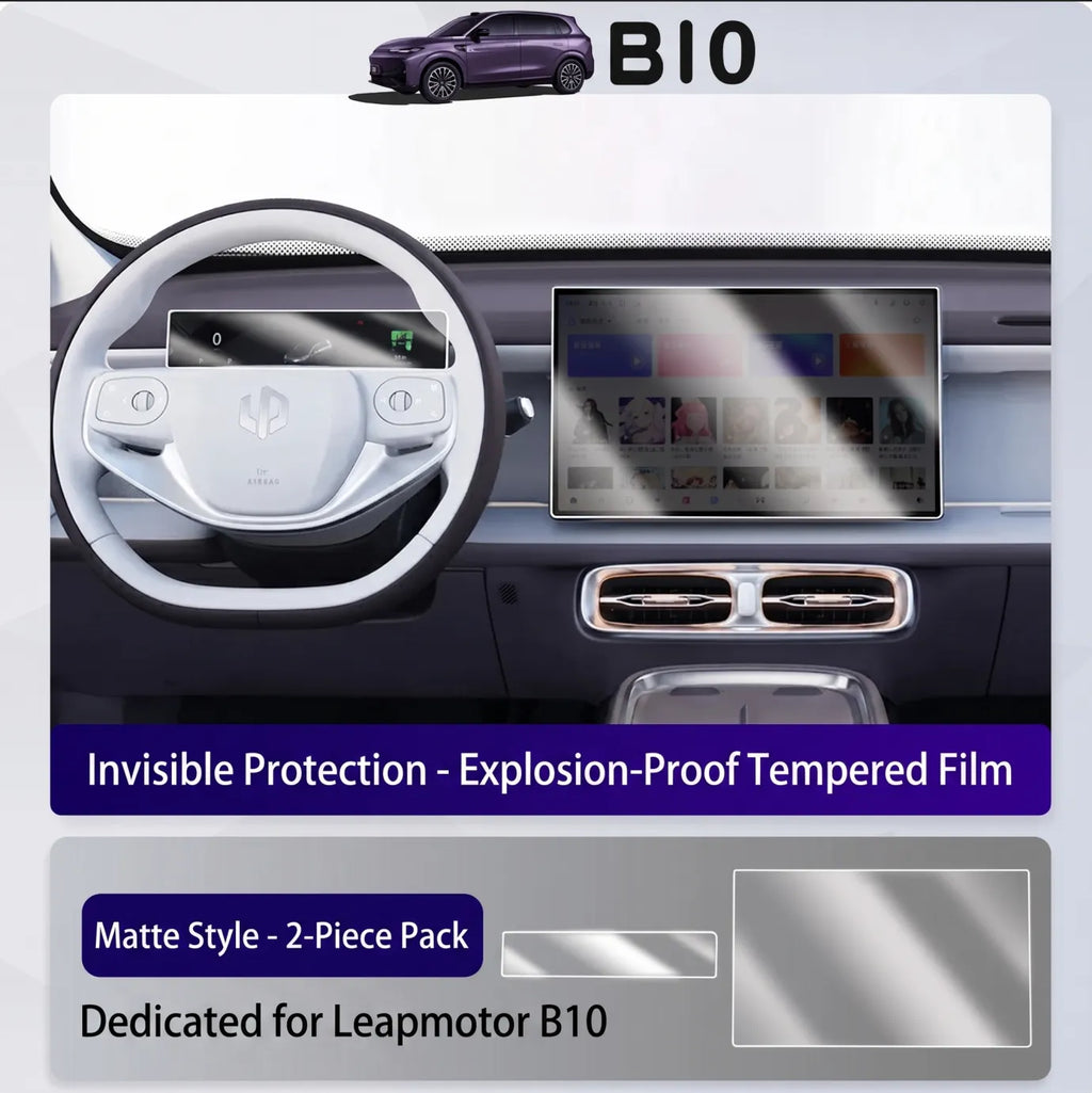 Tempered Glass Screen Protector for Leapmotor B10 Navigation