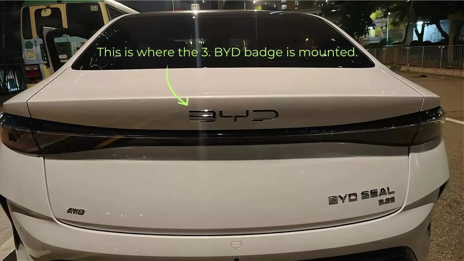 Rear Bumper Glossy Black Badges LOGO for BYD BYD8