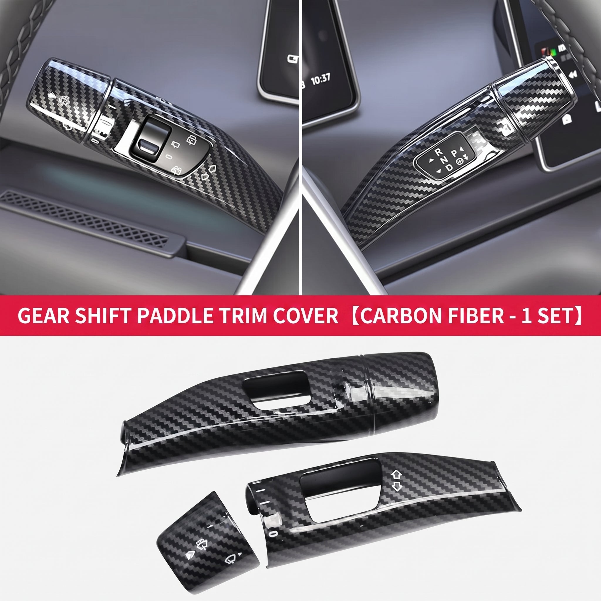 Gear Shift Stalk & Wiper Lever Protective Cover Trim for Leapmotor C10 / C16 | Steering Column ABS Interior Accessories