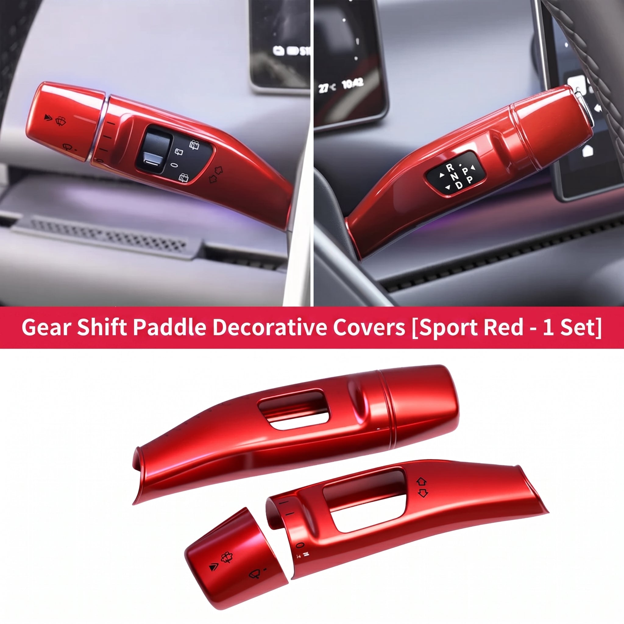 Gear Shift Stalk & Wiper Lever Protective Cover Trim for Leapmotor C10 / C16 | Steering Column ABS Interior Accessories