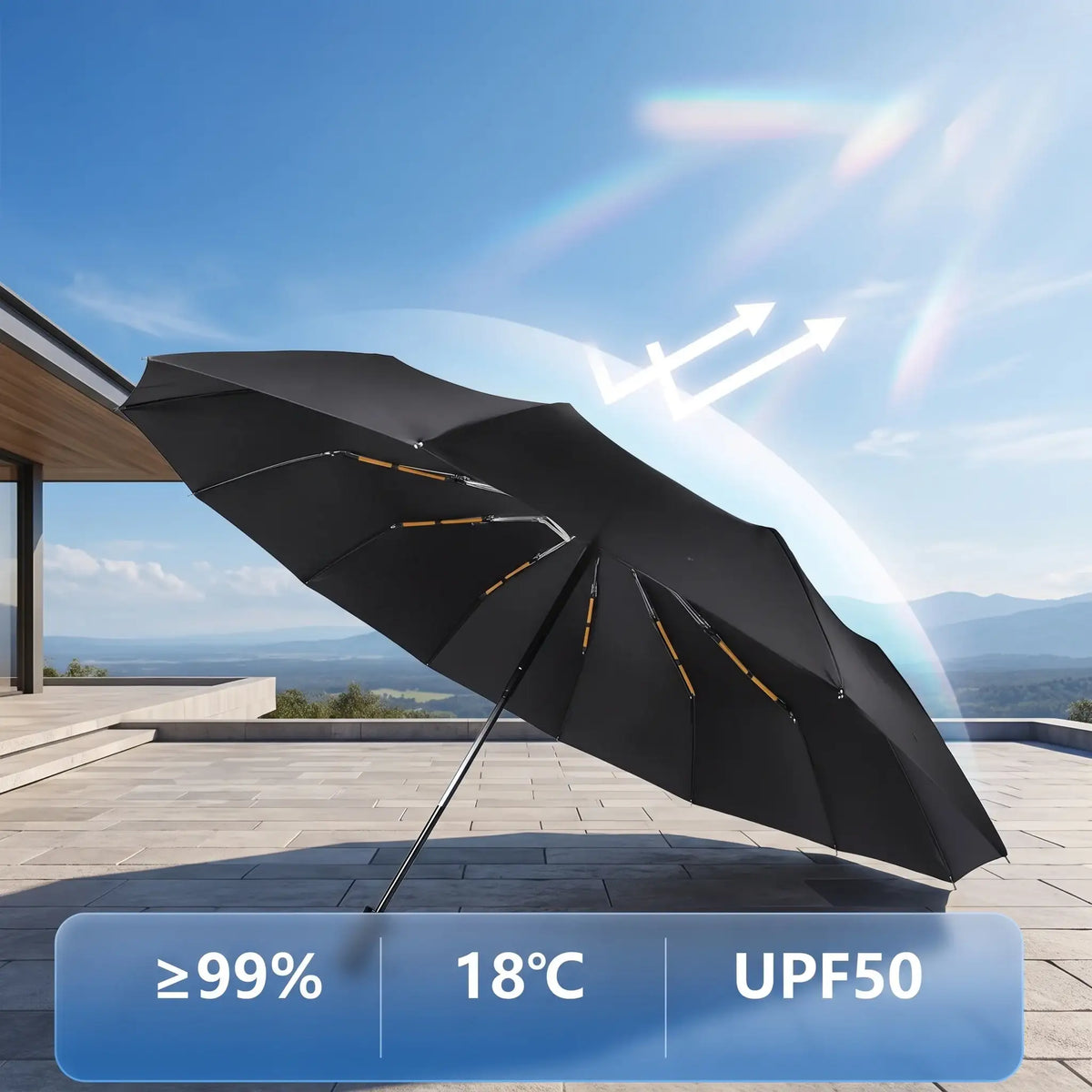 Volvo Emergency Escape Umbrella with Window Breaker Safety Hammer | carblaze 1