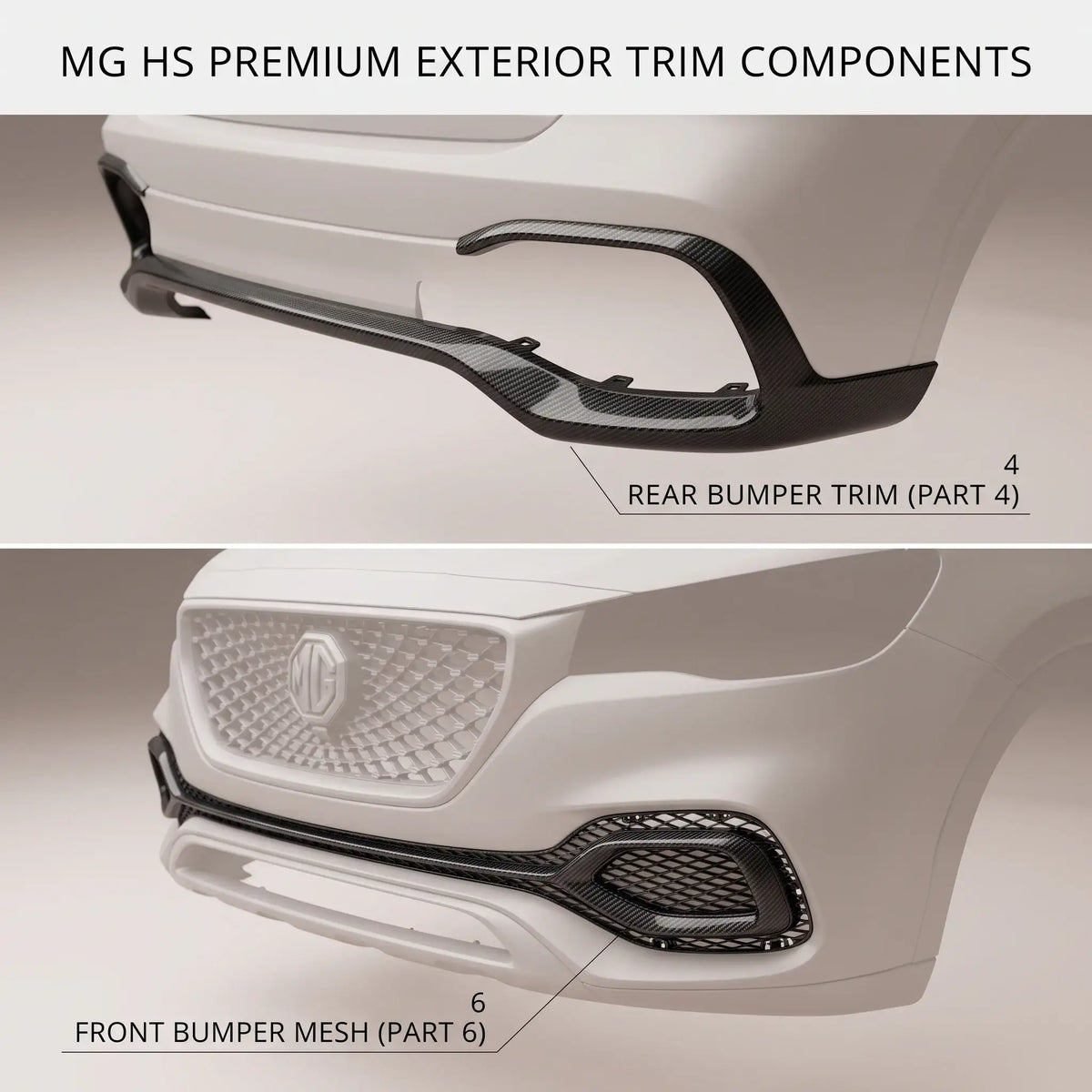 Front & Rear Bumper Tow Eye Hook Cover Cap Replacement Parts for MG HS | carblaze 1