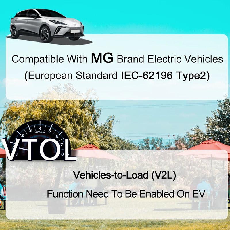 Adaptateur de décharge de véhicule électrique V2L pour MG4/MG S5 MG IM6/IM5