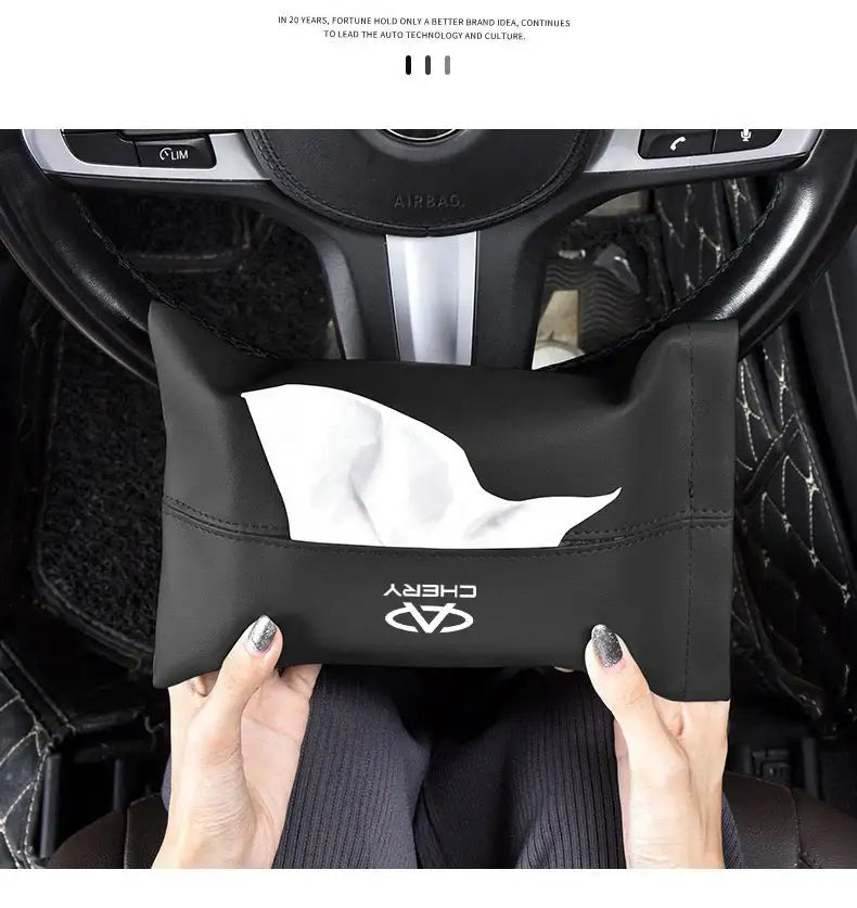 Chery Car Leather Tissue Box CHERY3