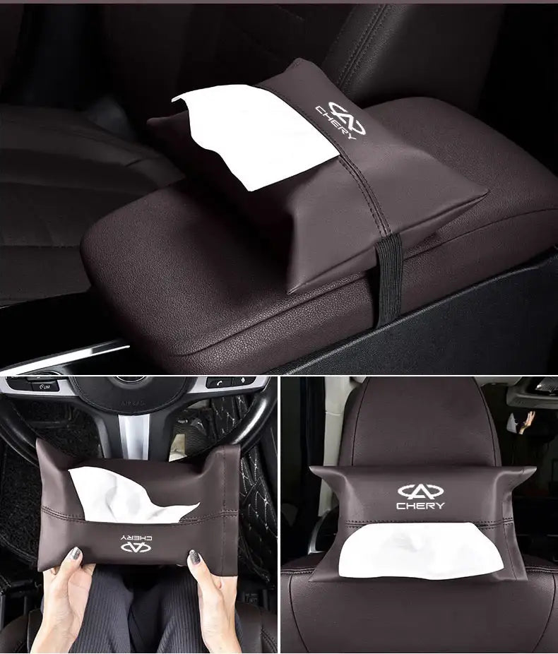 Chery Car Leather Tissue Box CHERY4
