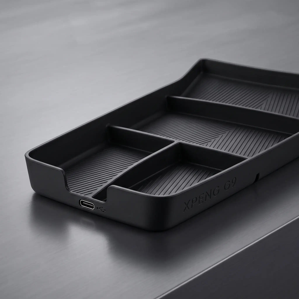 Lower Center Console Storage Box Organizer Tray Bin for XPeng G9 | carblaze 1